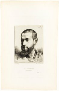 Portræt af J.J. Guiffrey af Charles Emile Jacque