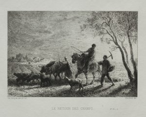 Retur fra markerne af Charles Emile Jacque