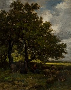 Landligt landskab af Charles Emile Jacque