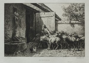 Fårefold af Charles Emile Jacque