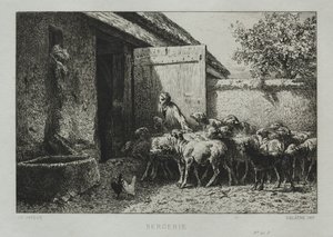 Fårefold. af Charles Emile Jacque