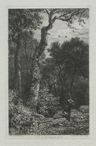 At skyde skovsneppen af Charles Emile Jacque