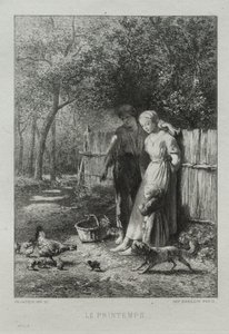 Forårstid. af Charles Emile Jacque