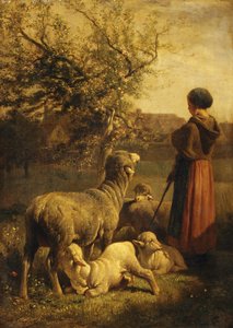 Forårstid. af Charles Emile Jacque