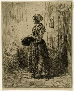 Stående Bondekone af Charles Emile Jacque
