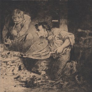Falskmønterne, 1843. af Charles Emile Jacque
