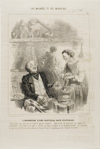 Opfindelsen af en ny brysteliksir (plade 14) af Charles Emile Jacque