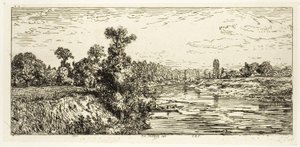 Isle of Aligre, med to både af Charles Emile Jacque