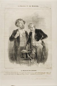Den filantropiske læge (plade 10) af Charles Emile Jacque