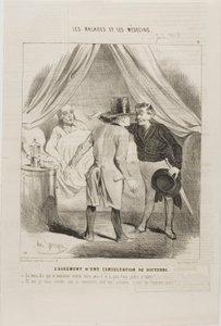 Fornøjelsen ved en lægekonsultation (planche 11) af Charles Emile Jacque