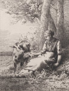 Et venskab, 1867, 1867. af Charles Emile Jacque