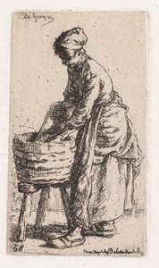 Vaskekone, 1850. af Charles Emile Jacque