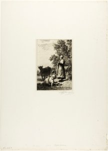 Unge Kohyrder af Charles Emile Jacque
