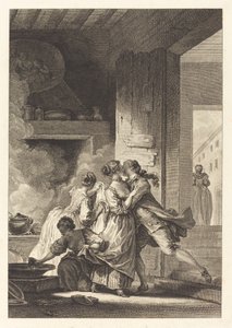 Vi tænker aldrig på alt af Charles Emmanuel Patas after Jean Honoré Fragonard