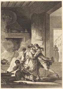 Vi tænker aldrig på alt af Charles Emmanuel Patas after Jean Honoré Fragonard