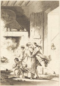 Vi tænker aldrig på alt af Charles Emmanuel Patas after Jean Honoré Fragonard