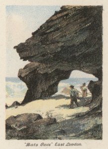 Sydafrika: "Bats Cave", East London (farvelitografi) af Charles Ernest Peers