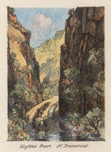 Sydafrika: Wyllies Poort, N Transvaal (farvelitografi) af Charles Ernest Peers