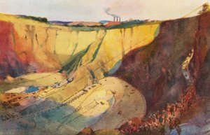 Hvor Cullinan-diamanten blev fundet, Premier Mine (farvelitografi)