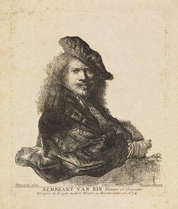 Selvportræt lænet på en stenkarm af Charles Errard