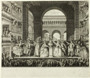 Kroning af Voltaire af Charles Etienne Gaucher