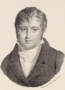 Portræt af komponisten Nicolò Isouard 1775-1818. af Charles Etienne Pierre Motte