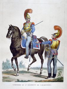 Uniform fra 1. regiment af Carabiniers, Frankrig, 1823.