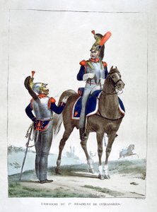 Uniform fra 1. Regiment af Chasseurs, Frankrig, 1823. af Charles Etienne Pierre Motte