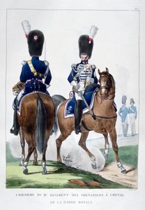 Uniform fra 2. Regiment af Hestegrenadier, Frankrig, 1823. af Charles Etienne Pierre Motte