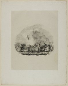 Ukendt dramatisk scene af Charles Etienne Pierre Motte