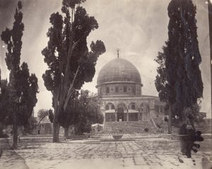Klippekuplen på Haram al Sharif i Jerusalem, fra syd, 1870 af Charles F. Tyrwhitt Drake