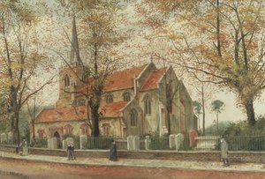 Udsigt over St Marys Church, Stoke Newington af Charles Francis
