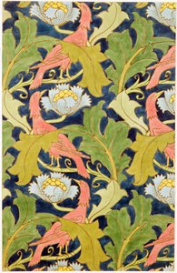Suunnittelu painetuille liinavaatteille, painat G.O. ja J.Baker, n. 1893 af Charles Francis Annesley Voysey