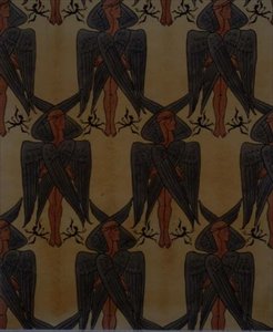Gentagende kerubum, design til et stof af Charles Francis Annesley Voysey