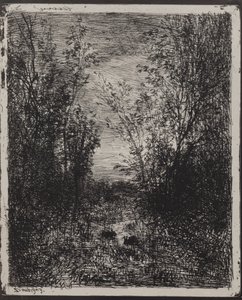 En Strøm i en Glade af Charles Francois Daubigny