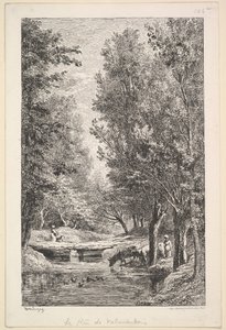 En bæk i Mondois-dalen, 1835-78. af Charles Francois Daubigny