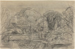 En skovdam af Charles Francois Daubigny