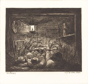 Sover ombord på Bottin af Charles Francois Daubigny
