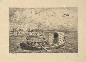 Ringer til kysten, 1861. af Charles Francois Daubigny