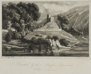 Castel Gélos (Ossau-dalen) af Charles Francois Daubigny