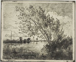 Klump af Aldertræer af Charles Francois Daubigny