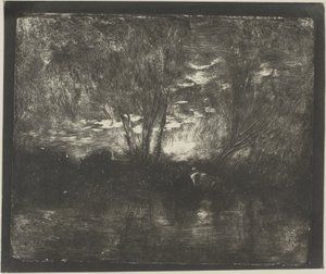 Køer ved Vandingspladsen af Charles Francois Daubigny