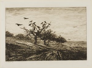 Krager i et træ af Charles Francois Daubigny
