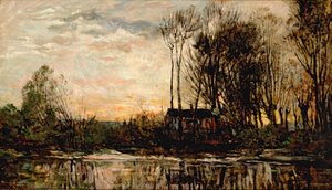 Aften ved Bas Meudon, 1874 af Charles Francois Daubigny
