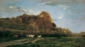Efterårets englandskab af Charles Francois Daubigny
