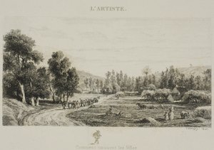 Hvordan byer bliver født (bryllup i landsbyen) af Charles Francois Daubigny