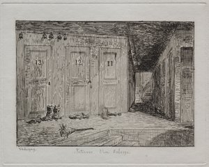 Interiør af en kro, 1861. af Charles Francois Daubigny