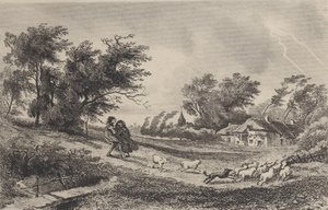 Stormen, 1842. af Charles Francois Daubigny