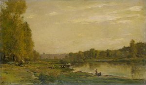 Landskab ved Oise af Charles Francois Daubigny