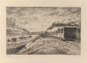 The Departure The Return, fra The Boat Trip, 1861. af Charles Francois Daubigny
